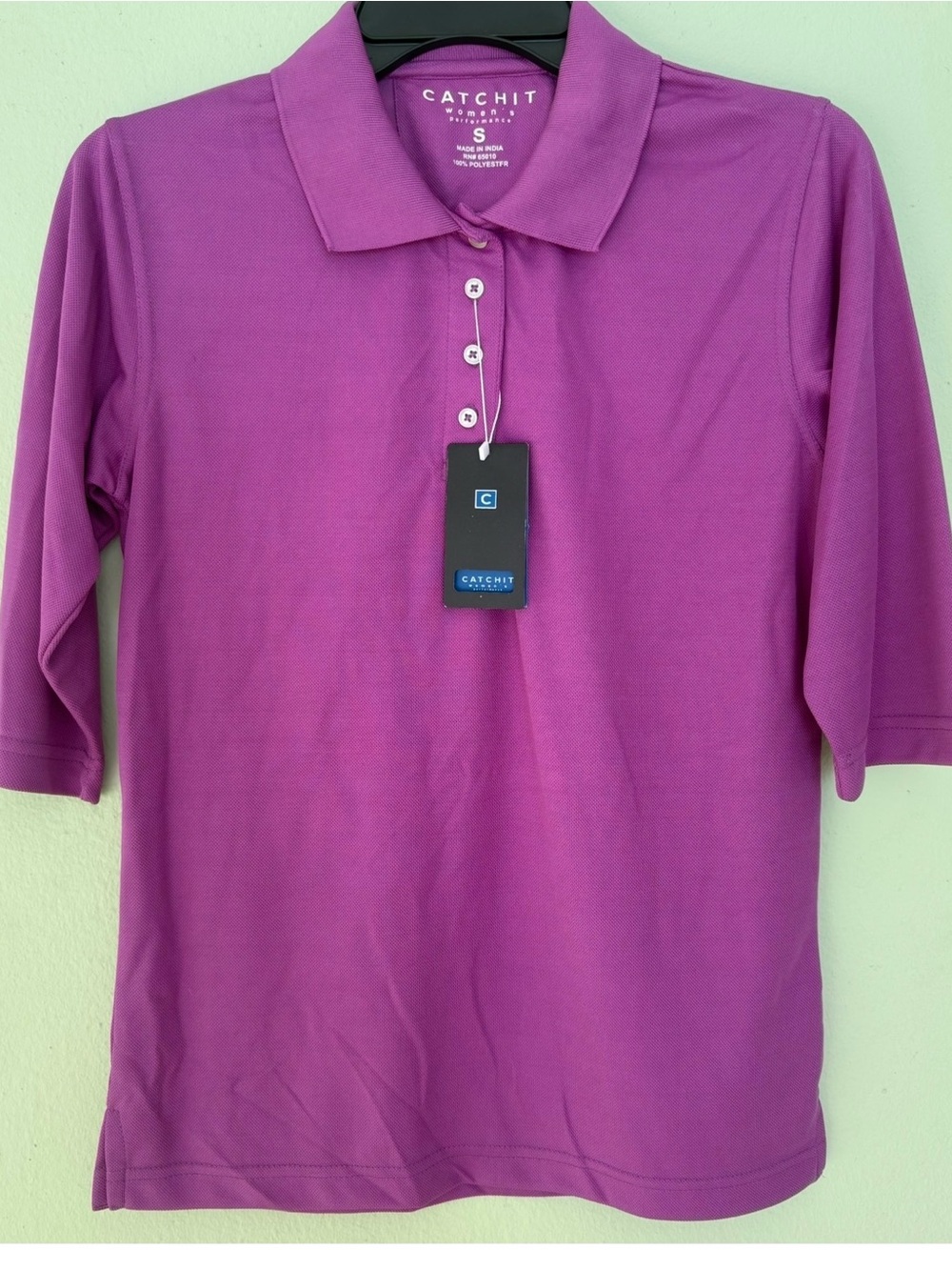 Women Short Sleeve Polo Shirt in Purple
